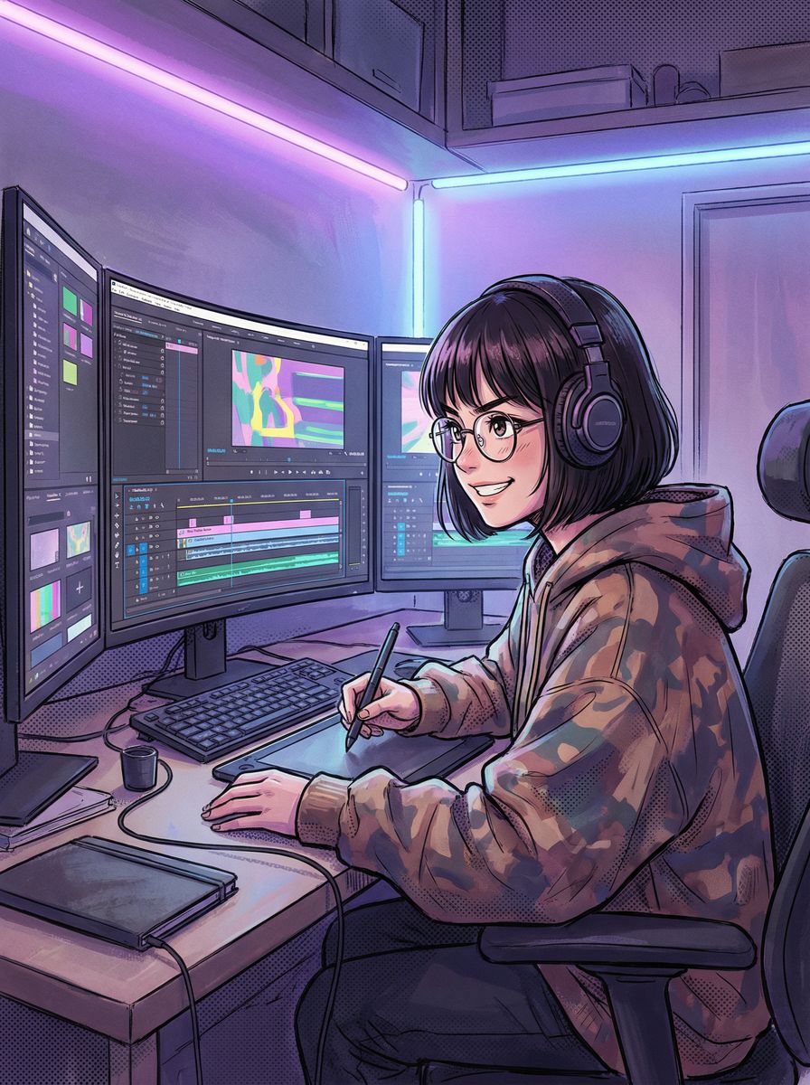 91视频剪辑师王芳